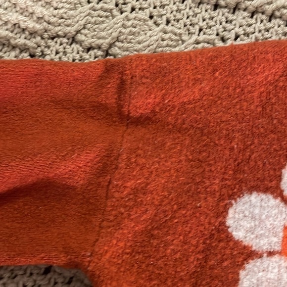 Coco‎ & Jamieson Cropped Sweater Women’s Sz M 2 tone orange with flower design - Picture 15 of 15